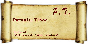 Persely Tibor névjegykártya